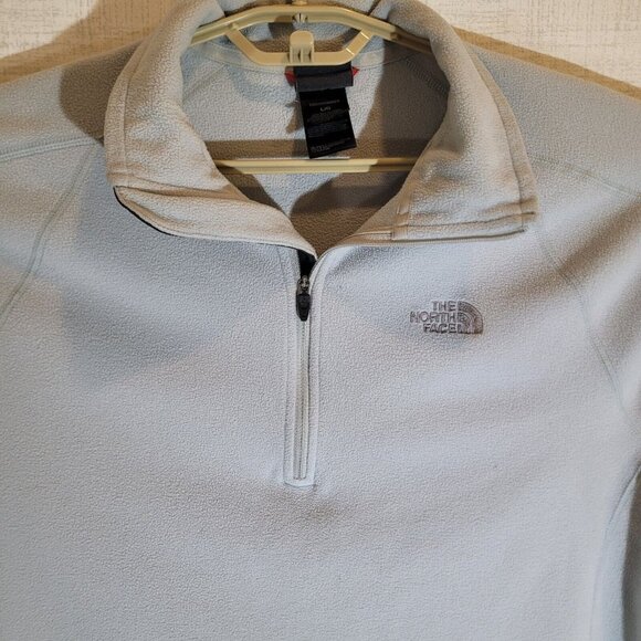 The North Face RDT Sweater Mens Large Light Blue Flash Dry Fleece Pullover - Picture 2 of 9